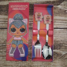 UNIQUE LOL Roze fork and spoon set
