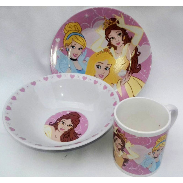 Children's tableware Interos PRINCESS gift set of 3 pcs