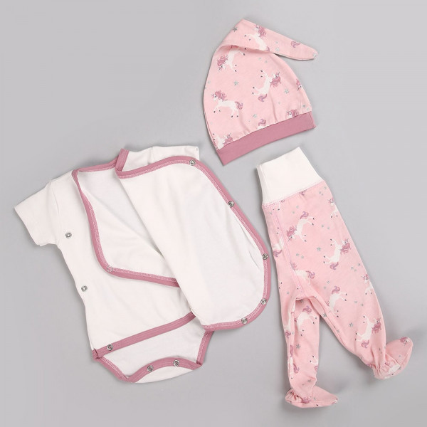 Unicorn bodysuit with short sleeves