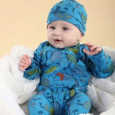 Zipper Man Dark Blue Dinosaur
